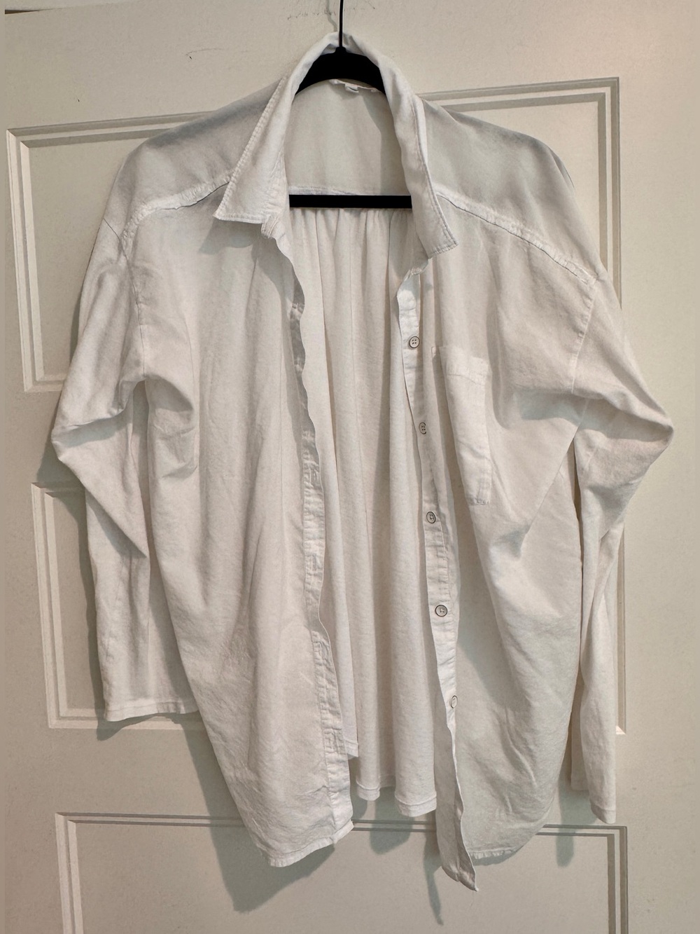 Splendid Shirt Classic White Button-Up Women Size Large EUC